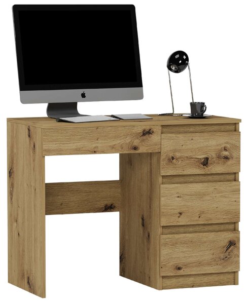Modern számítógépasztal N34 - artisan tölgy
