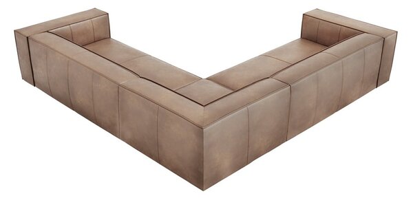 Világosbarna bőr sarokkanapé (variálható) Madame – Windsor & Co Sofas