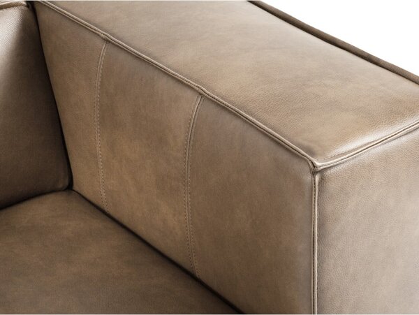 Világosbarna bőr sarokkanapé (variálható) Madame – Windsor & Co Sofas