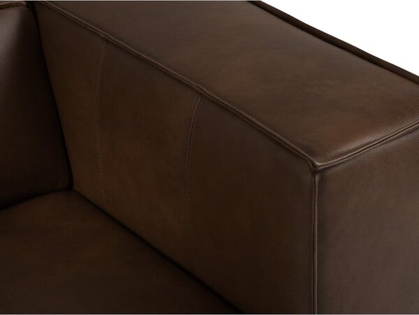 Sötétbarna bőr kanapé 227 cm Madame – Windsor & Co Sofas