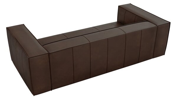 Sötétbarna bőr kanapé 227 cm Madame – Windsor & Co Sofas