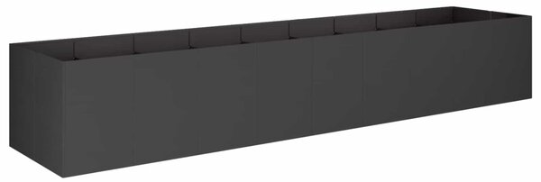 Kerti cserép Fekete 360 x 80 x 60 cm Hidegen hengerelt acél