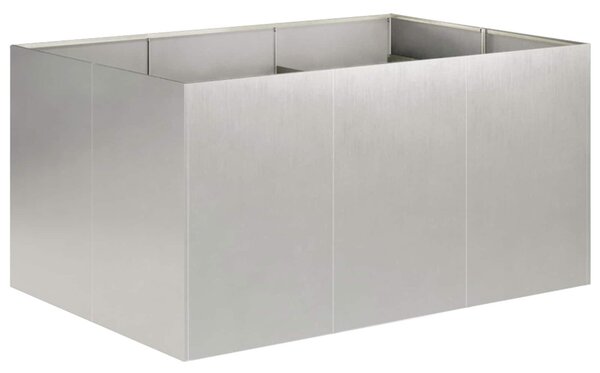 Kerti cserép Ezüst 120 x 80 x 60 cm Rozsdamentes Acél