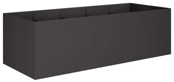 Kerti cserép Fekete 200 x 80 x 60 cm Hidegen hengerelt acél