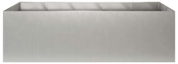 Kerti cserép Ezüst 200 x 80 x 60 cm Rozsdamentes Acél