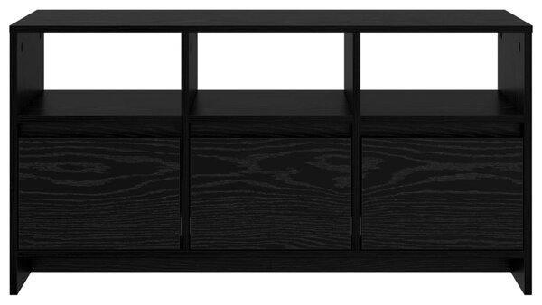TV szekrény 102 x 37,5 x 52,5 cm Fekete Tölgy Szerelt Fa