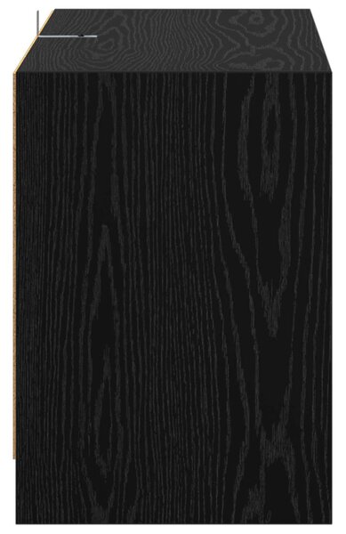 TV szekrény 147 x 35 x 50 cm Fekete Tölgy Szerelt Fa