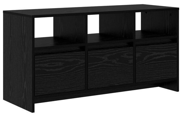 TV szekrény 102 x 37,5 x 52,5 cm Fekete Tölgy Szerelt Fa