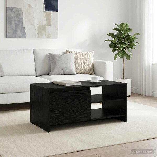 Dohányzóasztal Fekete Tölgy 102 x 50 x 45 cm Szerelt fa