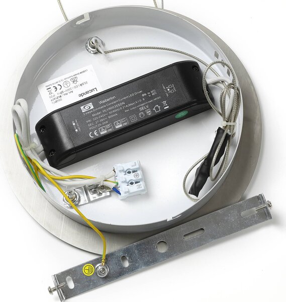 Lucande LED-es függőlámpa Lyani, 80 cm, króm, fényerőszabályzóval, dimmelhető, dimmelhető, Króm / ezüst, Nappali / Étkező, fém, Modern