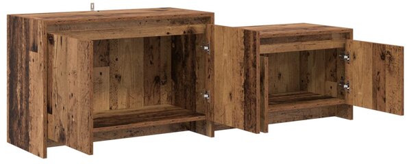 TV szekrény 147 x 35 x 50 cm Antik Fa Szerelt Fa