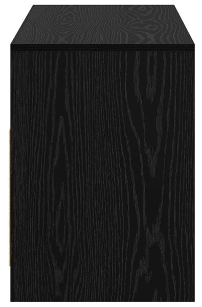 TV szekrény 102 x 37,5 x 52,5 cm Fekete Tölgy Szerelt Fa