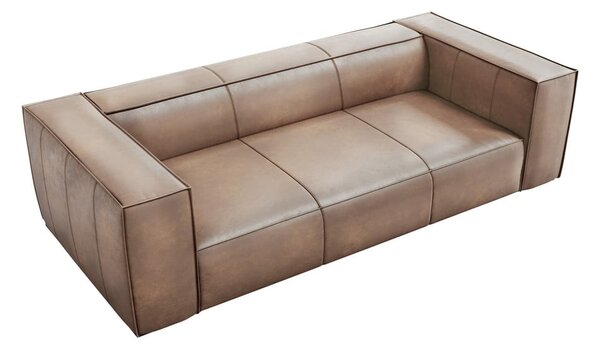 Világosbarna bőr kanapé 227 cm Madame – Windsor & Co Sofas