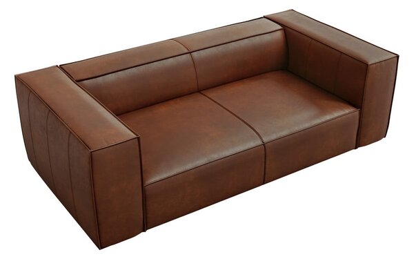 Konyakbarna bőr kanapé 212 cm Madame – Windsor & Co Sofas