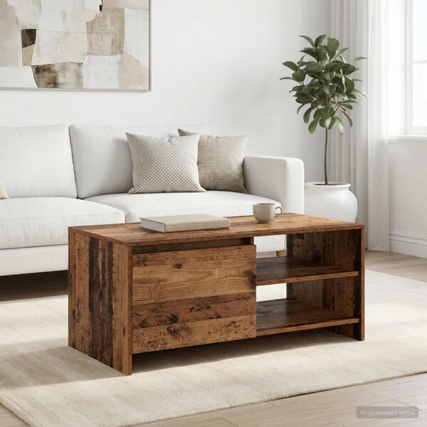 Dohányzóasztal Antik Fa 102 x 50 x 45 cm Szerelt fa