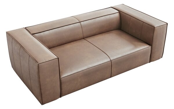 Világosbarna bőr kanapé 212 cm Madame – Windsor & Co Sofas