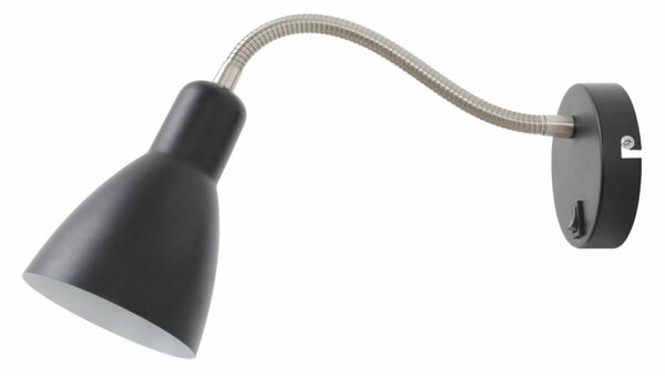 Lámpa Fali lámpatest Etore, 1860, AC220-240V, 50/60Hz, 1*E27, max.25W, IP20, egyes, fekete