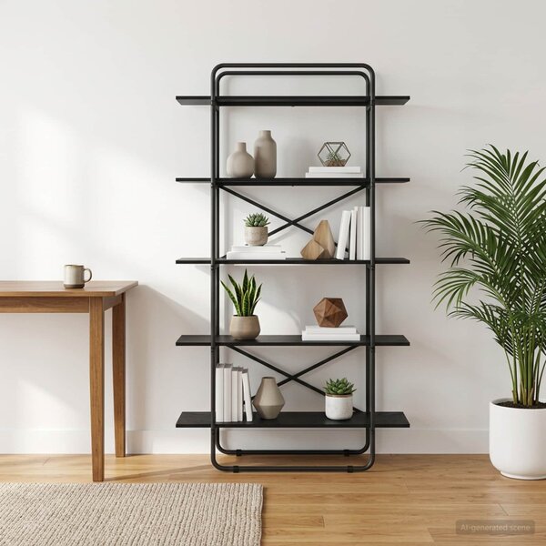 Könyvespolc 5 szintes 100 x 35 x 175,5 cm Szerelt Fa