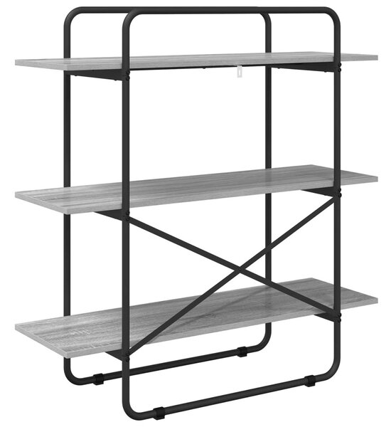 Könyvespolc 3 szintes 100 x 35 x 105 cm PB Szürke Sonoma