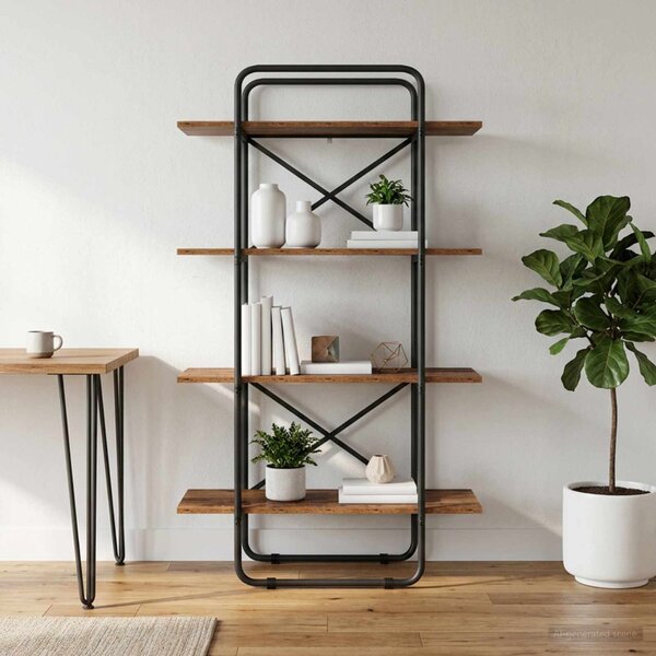 Könyvespolc 4 szintes 60 x 35 x 140 cm PB Tölgyfa