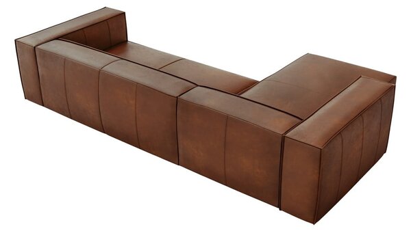 Konyakbarna bőr sarokkanapé (bal oldali) Madame – Windsor & Co Sofas