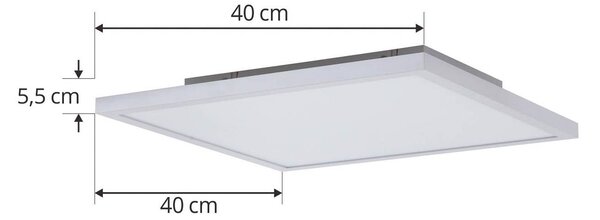 Arcchio LED panel Brenda, 40 x cm, CCT, távvezérléssel, dimmelhető, Fehér / opál, Nappali / Étkező, Modern