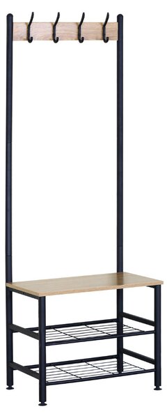 Intenso Home előszobai ruhafogas cipőtartó polcokkal 60 x 175cm sonoma tölgy
