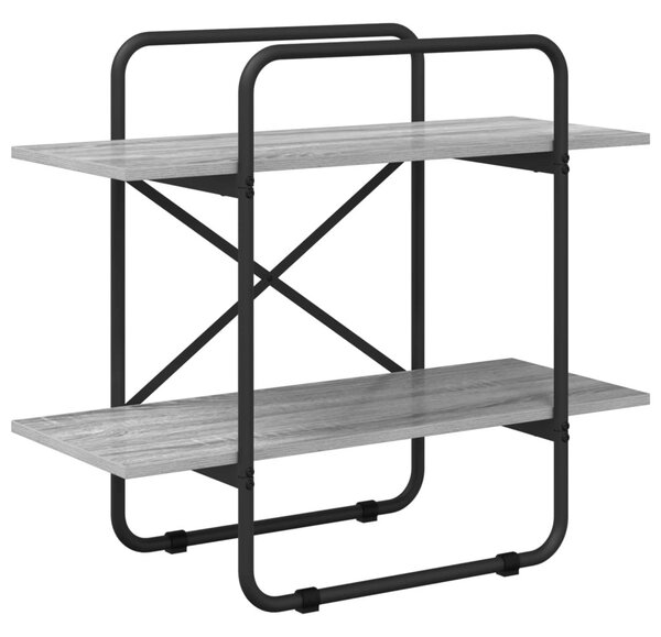 Könyvespolc 2 szintes 60 x 35 x 70 cm PB Szürke Sonoma