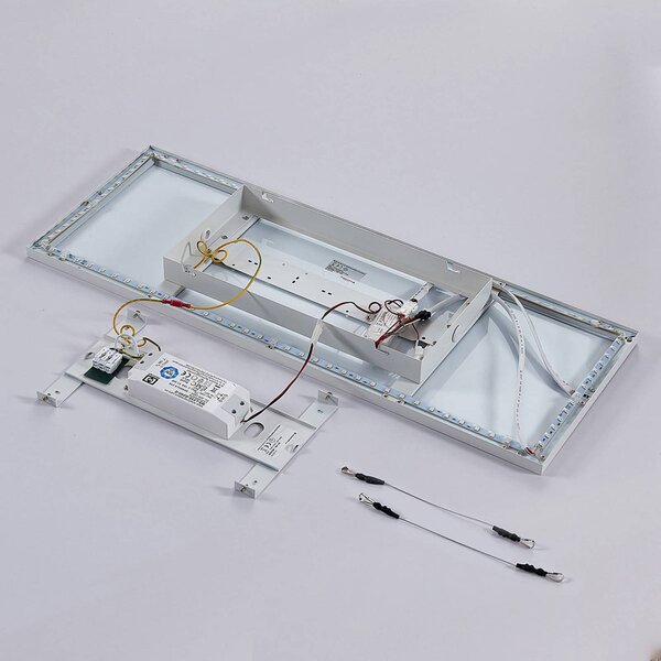 Arcchio LED panel Brenda, 80 x 30 cm, CCT, távvezérléssel, dimmelhető, Fehér / opál, Nappali / Étkező, Modern