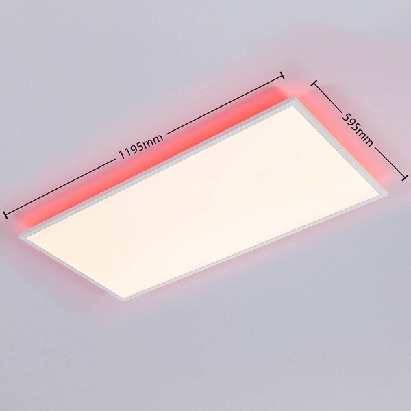 Arcchio LED panel Brenda, 120 x 60 cm, CCT, távvezérléssel, dimmelhető, Fehér / opál, Nappali / Étkező, Modern