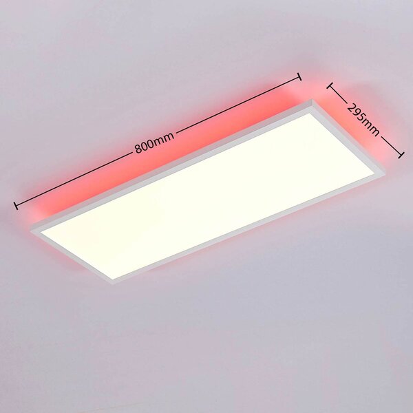 Arcchio LED panel Brenda, 80 x 30 cm, CCT, távvezérléssel, dimmelhető, Fehér / opál, Nappali / Étkező, Modern