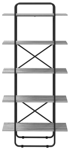 Könyvespolc 5 szintes 60 x 35 x 175,5 cm PB Szürke Sonoma