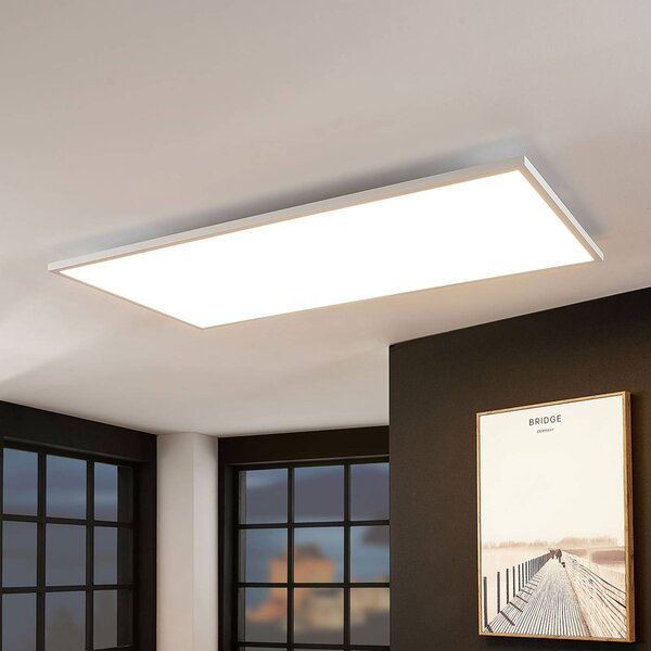 Arcchio LED panel Brenda, 120 x 60 cm, CCT, távvezérléssel, dimmelhető, Fehér / opál, Nappali / Étkező, Modern
