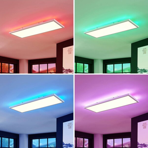 Arcchio LED panel Brenda, 80 x 30 cm, CCT, távvezérléssel, dimmelhető, Fehér / opál, Nappali / Étkező, Modern