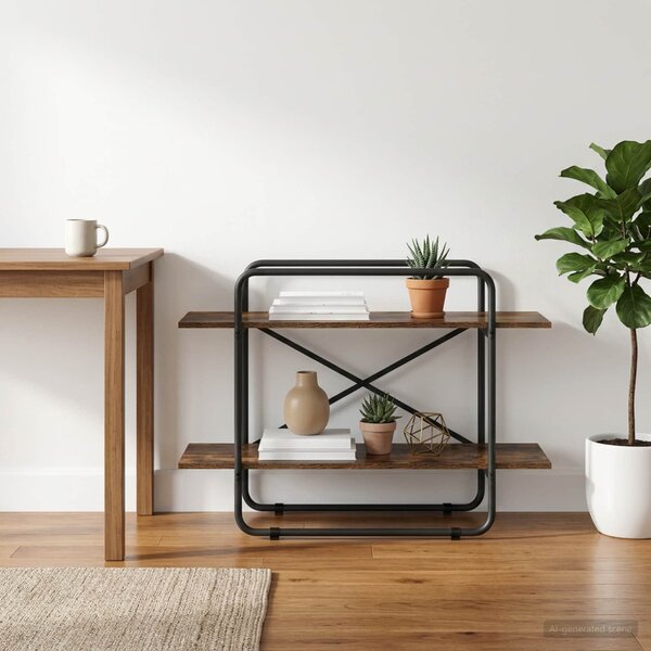 Könyvespolc 2 szintes 100 x 35 x 70 cm PB Füstös Tölgy