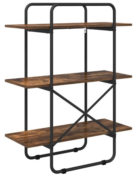 Könyvespolc 3 szintes 60 x 35 x 105 cm PB Füstös Tölgy