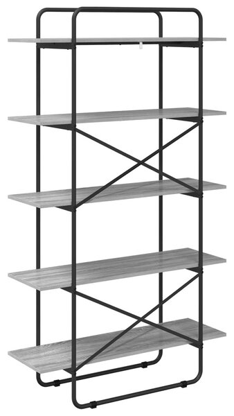 Könyvespolc 5 szintes 100 x 35 x 175,5 cm PB Szürke Sonoma