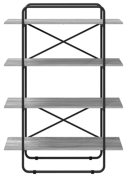 Könyvespolc 4 szintes 100 x 35 x 140 cm PB Szürke Sonoma
