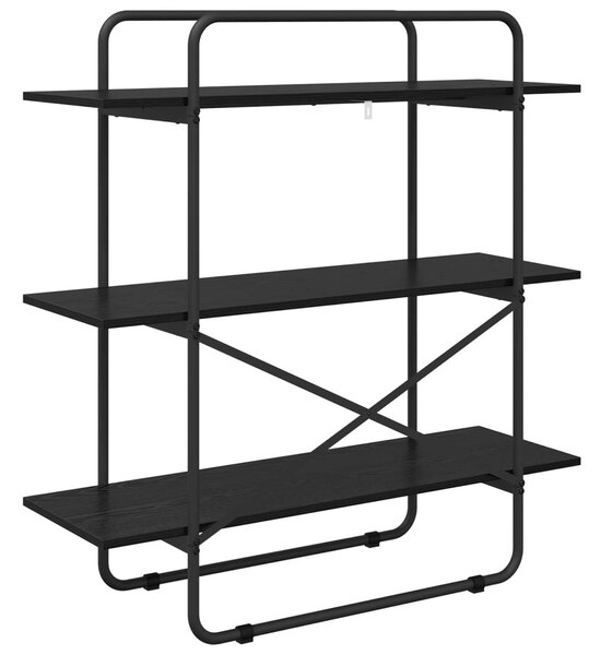 Könyvespolc 3 szintes 100 x 35 x 105 cm PB Fekete Tölgy