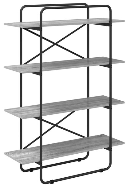 Könyvespolc 4 szintes 100 x 35 x 140 cm PB Szürke Sonoma