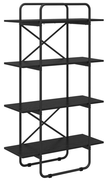 Könyvespolc 4 szintes 60 x 35 x 140 cm PB Fekete Tölgy