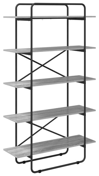 Könyvespolc 5 szintes 100 x 35 x 175,5 cm PB Szürke Sonoma