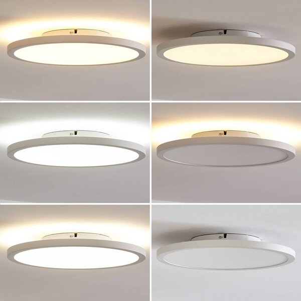 Arcchio LED mennyezeti lámpa Brenda, Ø 40 cm, CCT, távvezérléssel, dimmelhető, Fehér / opál, Nappali / Étkező, Modern