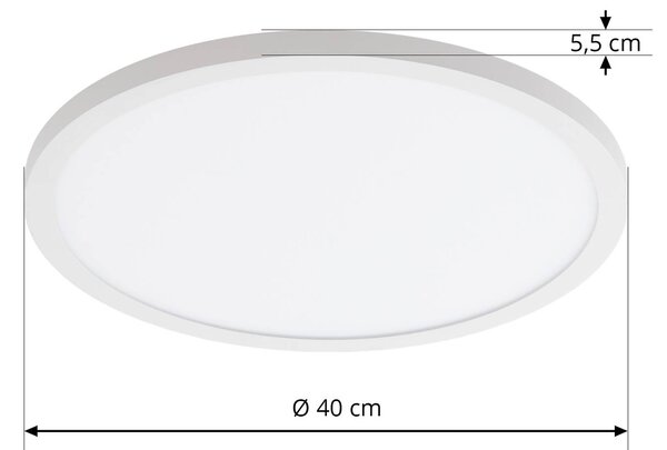 Arcchio LED mennyezeti lámpa Brenda, Ø 40 cm, CCT, távvezérléssel, dimmelhető, Fehér / opál, Nappali / Étkező, Modern