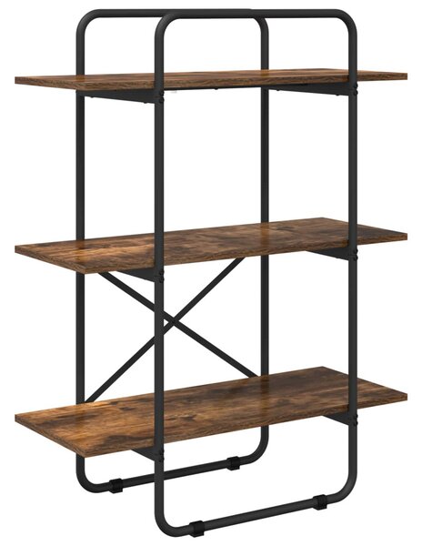 Könyvespolc 3 szintes 60 x 35 x 105 cm PB Füstös Tölgy