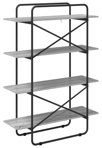 Könyvespolc 4 szintes 100 x 35 x 140 cm PB Szürke Sonoma