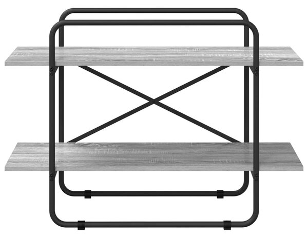 Könyvespolc 2 szintes 100 x 35 x 70 cm PB Szürke Sonoma