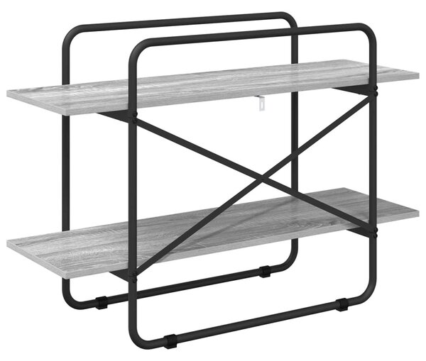 Könyvespolc 2 szintes 100 x 35 x 70 cm PB Szürke Sonoma