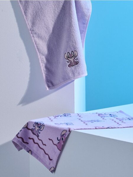 Sinsay - Pamut törölköző 2 db Stitch - levendula