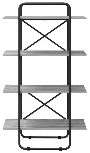 Könyvespolc 4 szintes 60 x 35 x 140 cm PB Szürke Sonoma